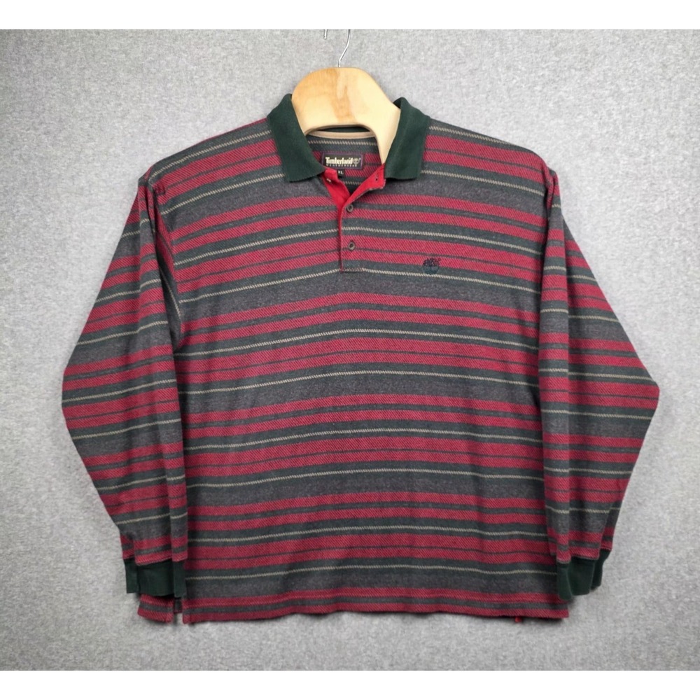 Vintage Timberland Shirt‎ Mens XL Multicolor Stripe Long Sleeve Knit Weathergear